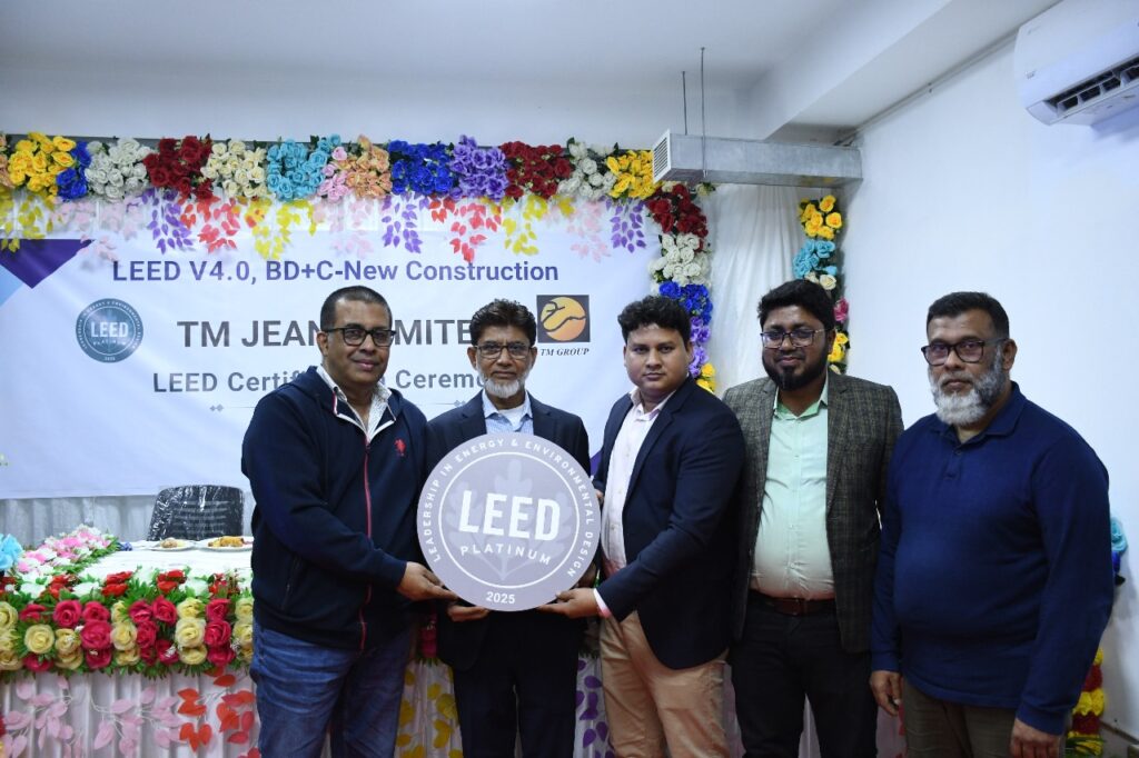 TM Jeans Ltd. Secures LEED Platinum Certification, Setting a New Benchmark in Sustainable Fashion